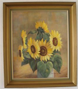Auringonkukkia 46x38